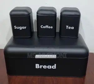 Hinged Bread Bin 9L With 3 Canisters