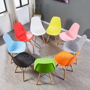 Office Chairs: Mid Century Eames Wooden Legs Dining Chair
