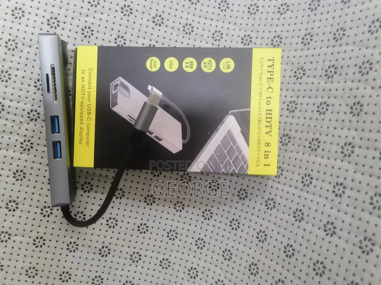 Type C 8in1 Adapter :Vga,Hdmi,Typec,Usb3 0"