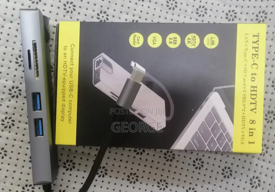 Type C 8in1 Adapter Best Quality Adapter 8 in 1