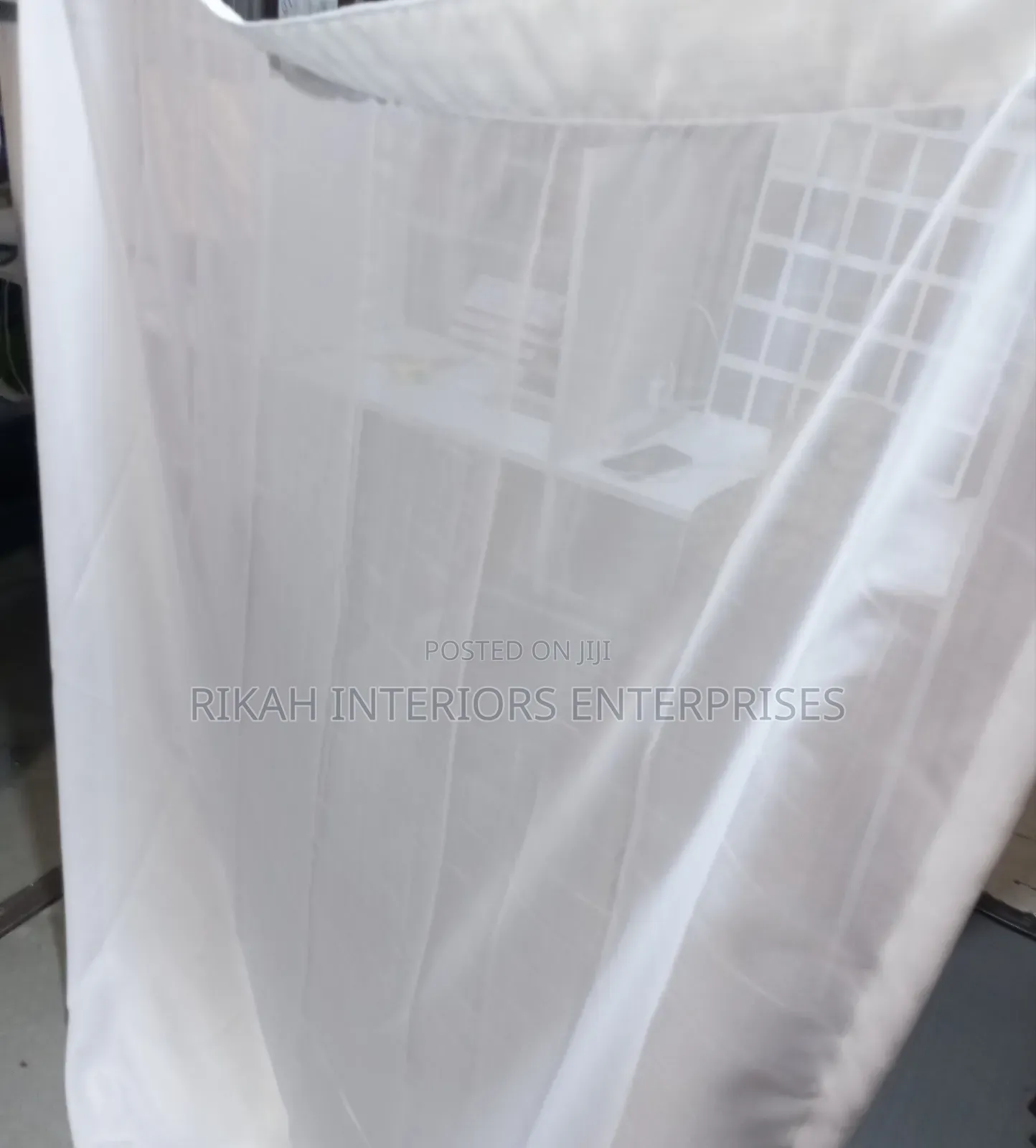 2m Plain White Sheers