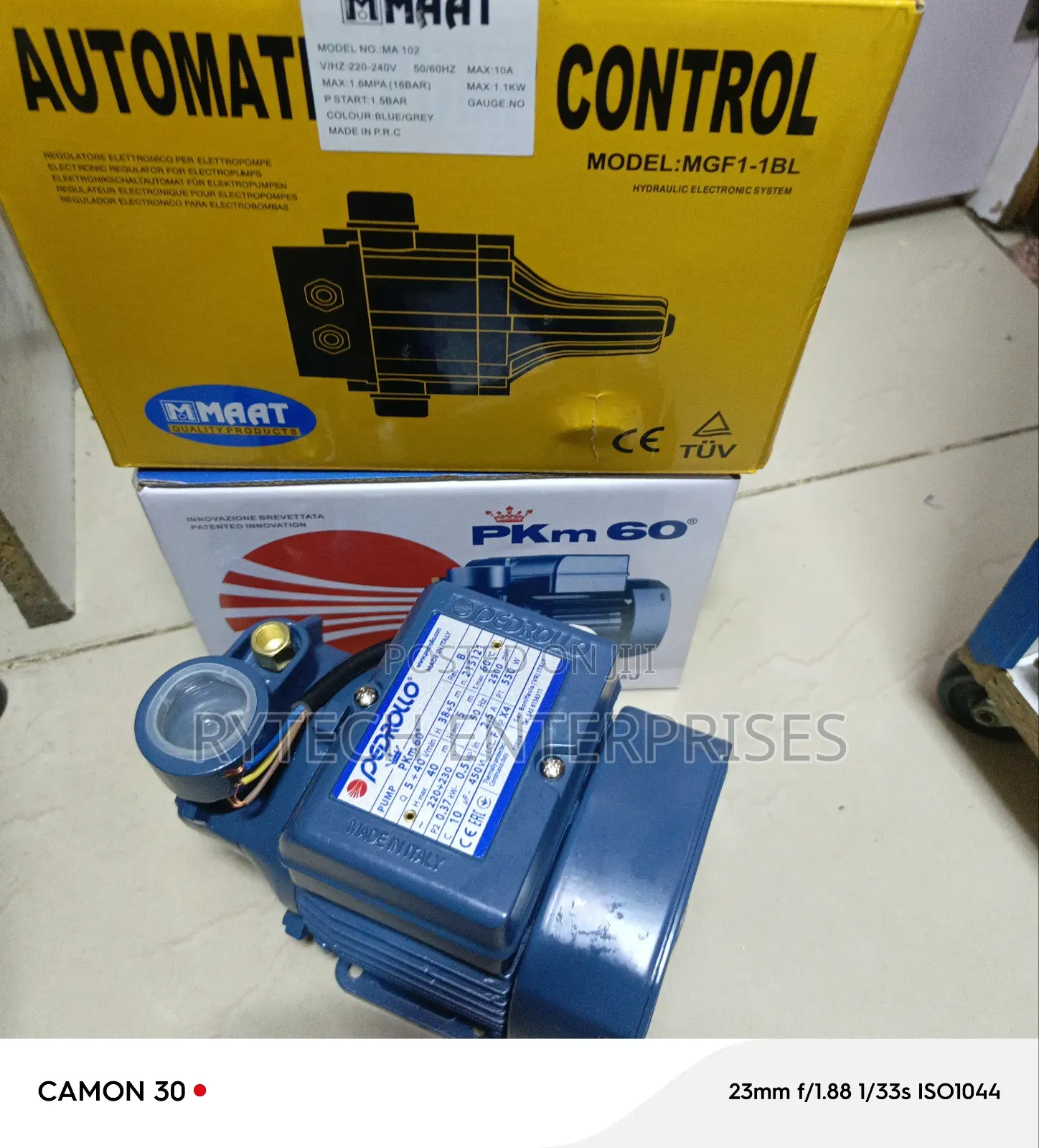 Pedrollo Water Pump, and Automatic Control