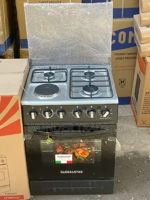Black 60*60 Globalstar JET 3+1 Standing Cooker With Electri