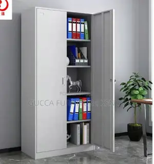 Cabinets: 2-Door Steel Gray Modern Secure File Cabinet