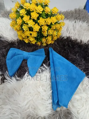 Party Velvet Bowtie With Pocket Square
