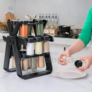 18-Hole Spice Jar Organizer With the Spice Jars