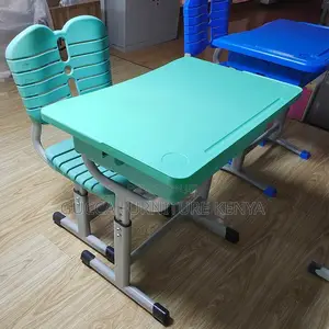Kid's Furniture: Plastic Student Playroom Desk and Chair