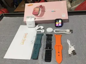 Mx12 Mini Combo ( Smart Watch , 3 Straps, Free Airpods)