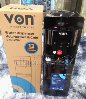 Von Water Dispenser 3 Taps Hot Normal Cold Child Lock Black