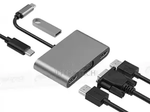 USB-C Dual Output HDMI VGA With Power Delivery (/30hz, 60W