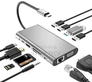 11-in-1 USB-C Hub With (4x USB, HDMI, VGA Ethernet