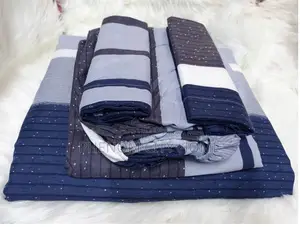 Kingsize Navy Blue Fitted Bedsheet Set