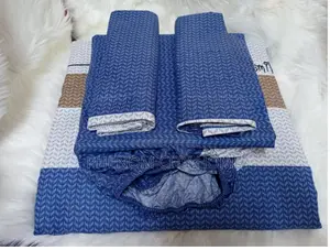 Kingsize Navy Blue Fitted Bedsheet Set