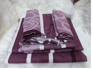 Maroon Themed Fitted Cotton Bedsheet Set