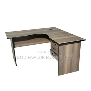 Brown L Shaped Office Desk Yg9km