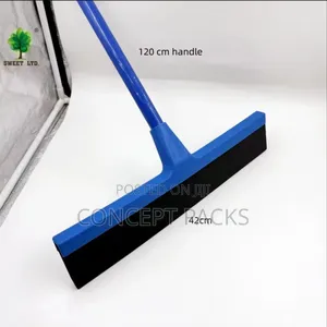 Tile, Floor, Shower, Rubber Foam Squeegee With Wooden Handle