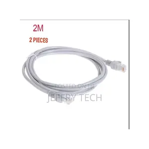 2 Pieces Cat6e RJ45 Ethernet Networking Cable 2m