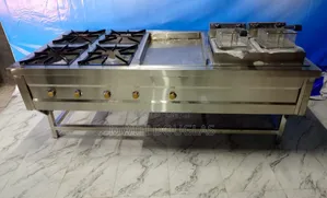Commercial 4burner Combined Cooker With Griddle and Caterina Fryer