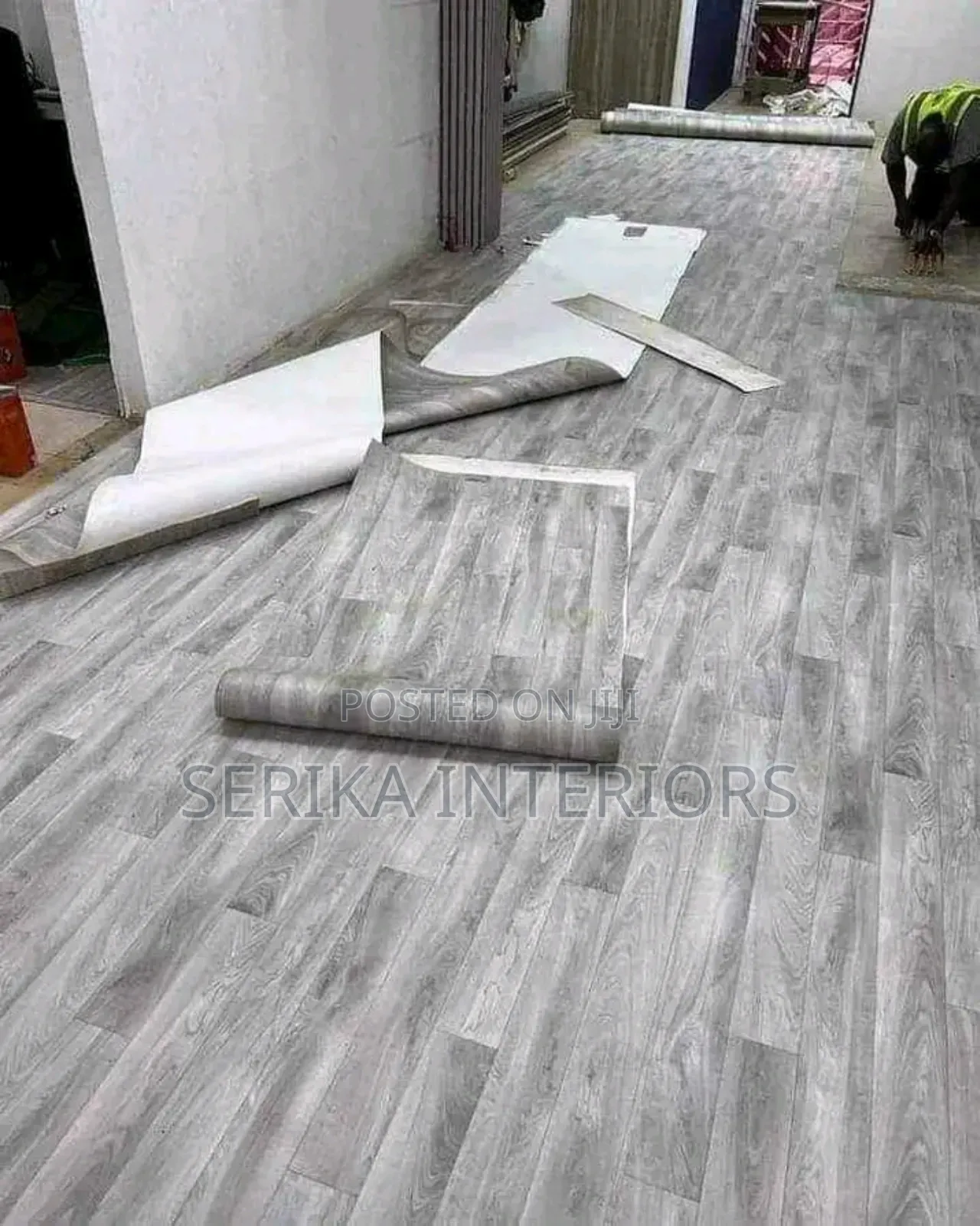 Grey Vinyl Flooring Mkeka