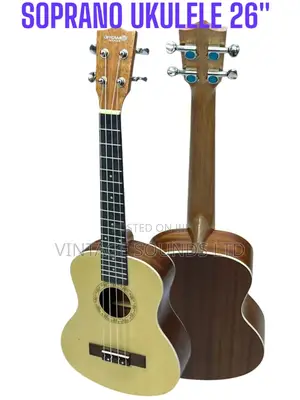 26” Soprano Ukulele Instrument ( Brown Mahogany)