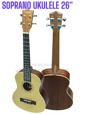 26”Acoustic Soprano Ukulele Instrument ( Brown Mahogany)