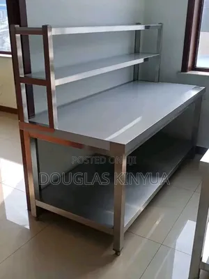 Shelf Stainless Steel. Preparation Working Table
