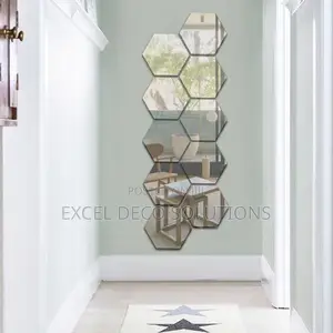 Brighten Your Space With Reflective Elegance! Hexagonal