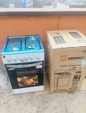 ## COOKER Black Sayona 3gas+1 Electric Plate Standing Cooker