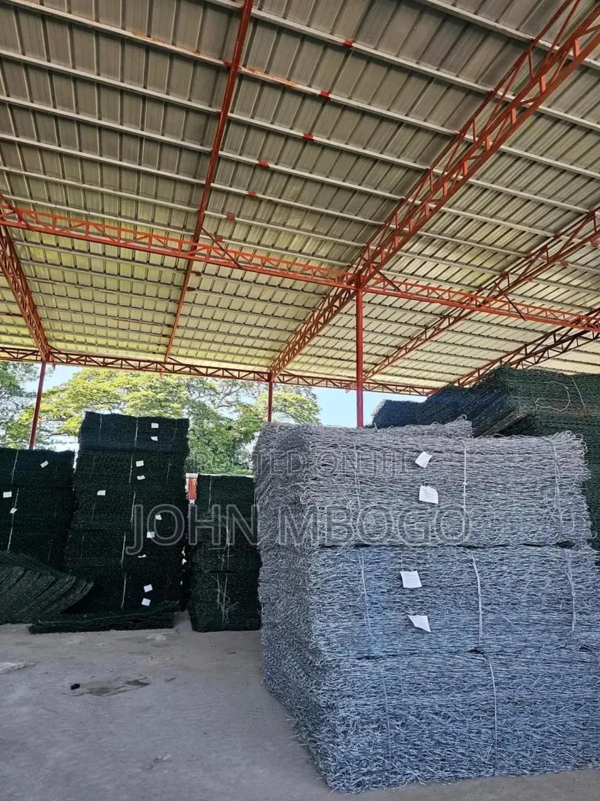 Galvanised Gabion Boxes Kenya 2mx1mx1m .