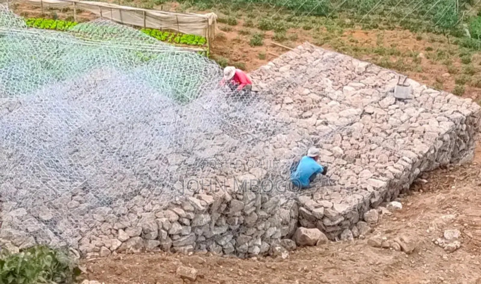 Galvanised Gabion Boxes Kenya 2mx1mx1m .