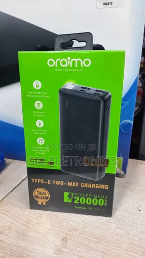 Oraimo Traveler 12 20000mah 12W Power Bank-Free Type-C Cable
