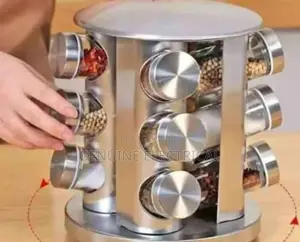 Rotating Spice Carousel Rack for 12 Jars