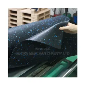 Blue Spotted Gym Rubber Roll 10mm