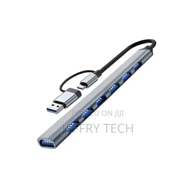7 In1 Type C USB Hub Multi Port Adapter Splitter Station