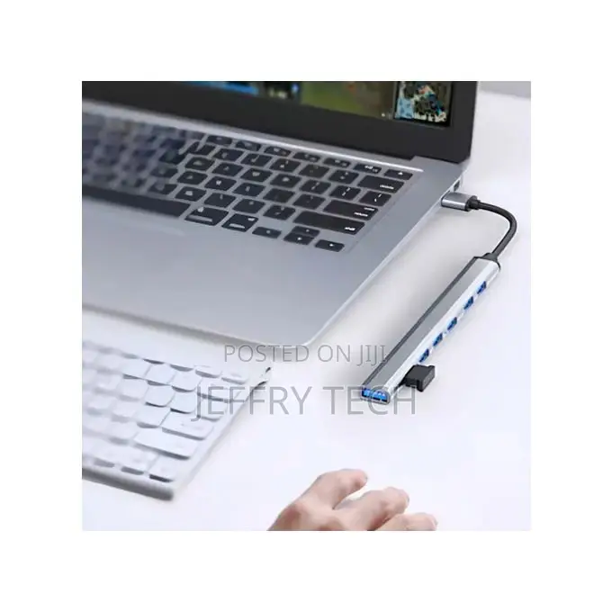 7 In1 Type C USB Hub Multi Port Adapter Splitter Station