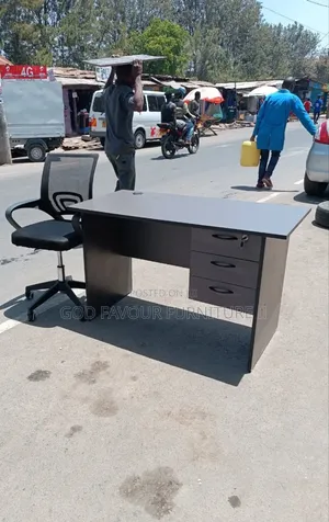 Unique Gray Office Table and Chair 1 Meter Wa8jb