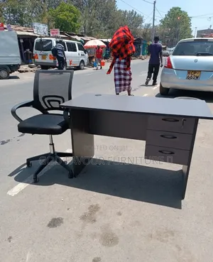 Elegant 1 Meter Office Table and Chair Tf3wq