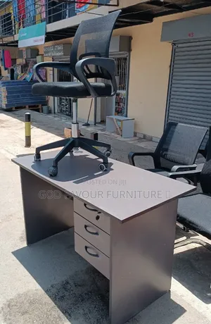 1 Meter Grey Office Table With Chair Hj5fx