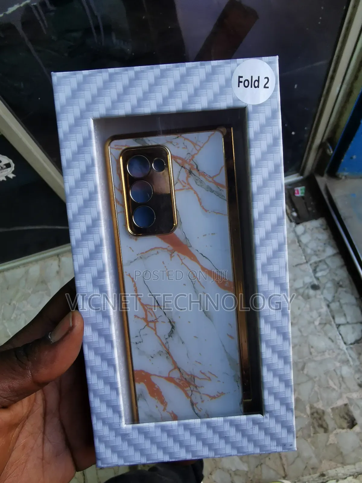 Samsung Fold 2 Marble Casing With Front Glass Protector