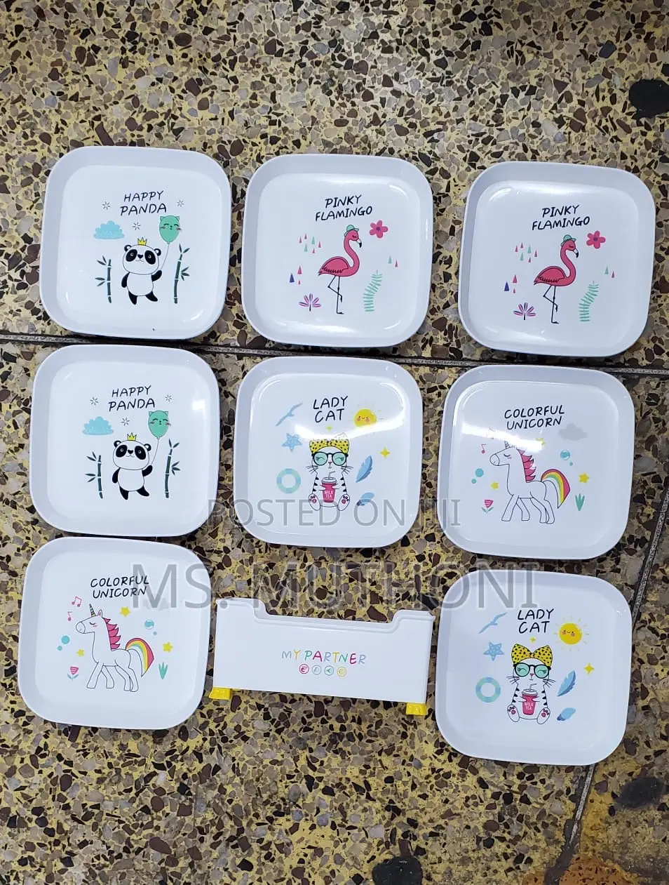 8 PCS Meal General Kids Snack Plates With Stand