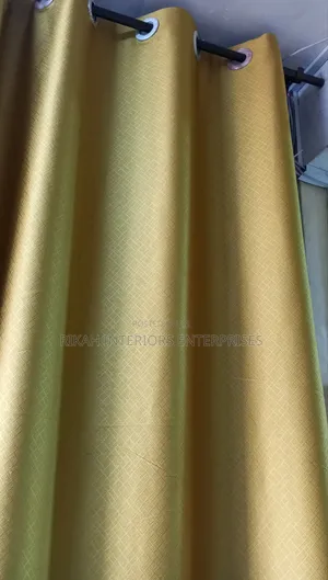 Mustard Black Out Curtains