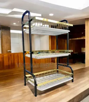 Dish Rack 3layer Heavy Duty Black Gold