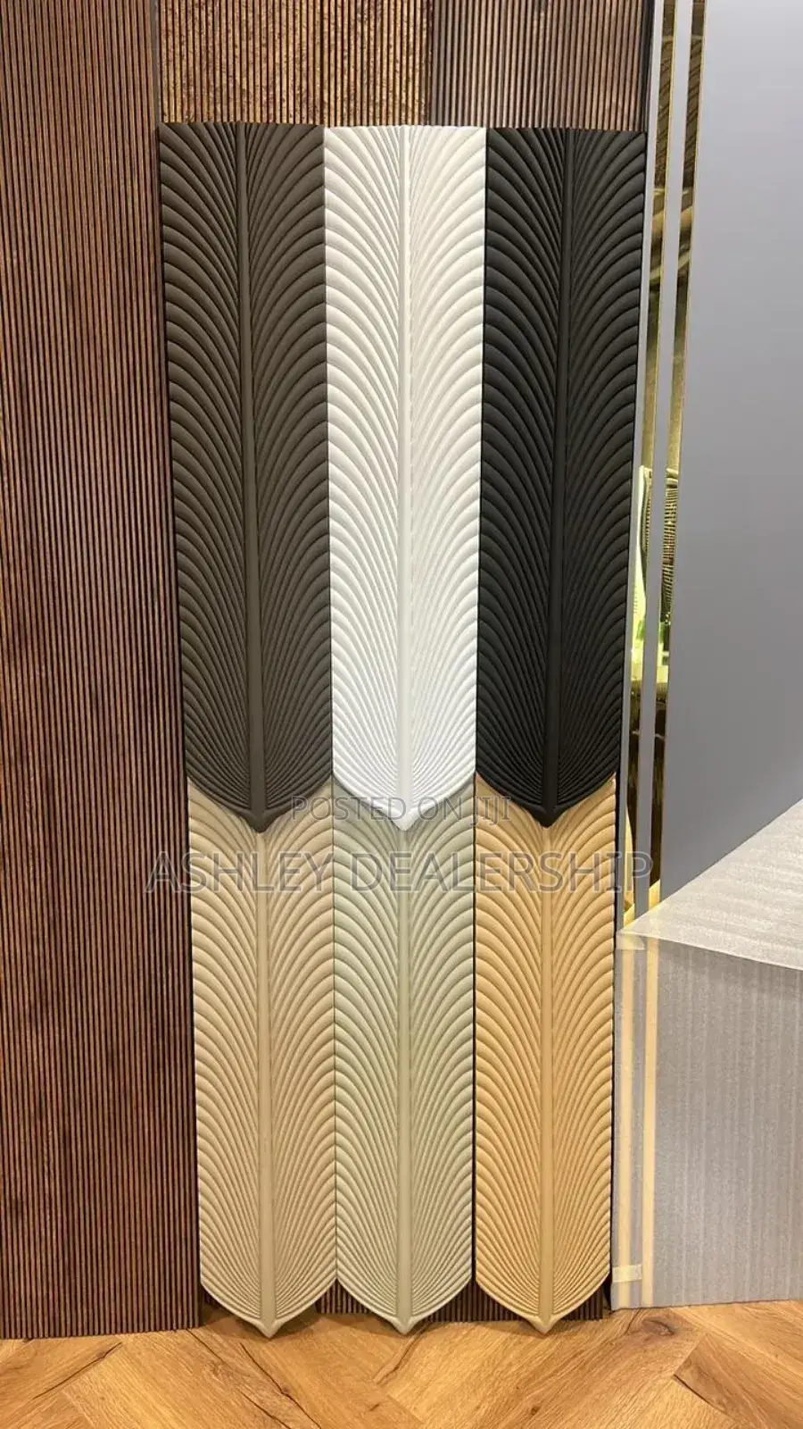 Designed PU Feather Shape Stone Panel