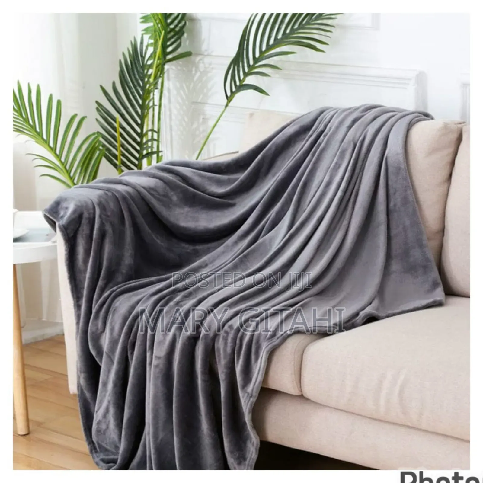 Fleece Blanket Warm Grey in Colour