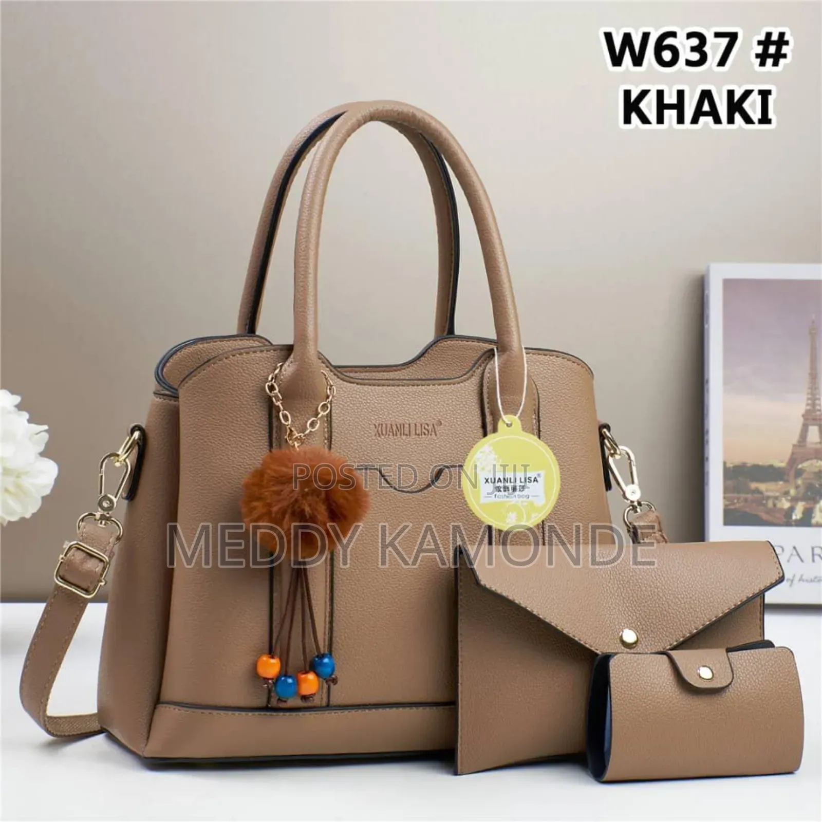 Fancy Grey/Beige Handbags