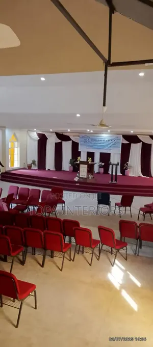 Maroon Theme Church Altar Floor Decoration Carpets Fitting