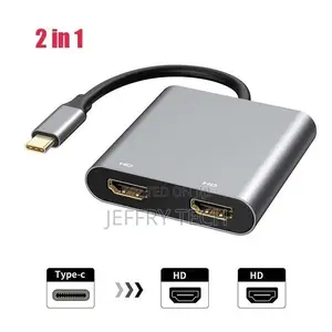 USB C to Dual HDMI Adapter