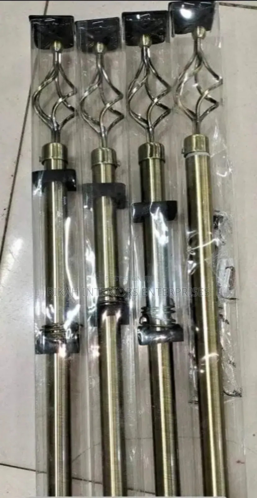 Antic Green Imported Curtain Rods