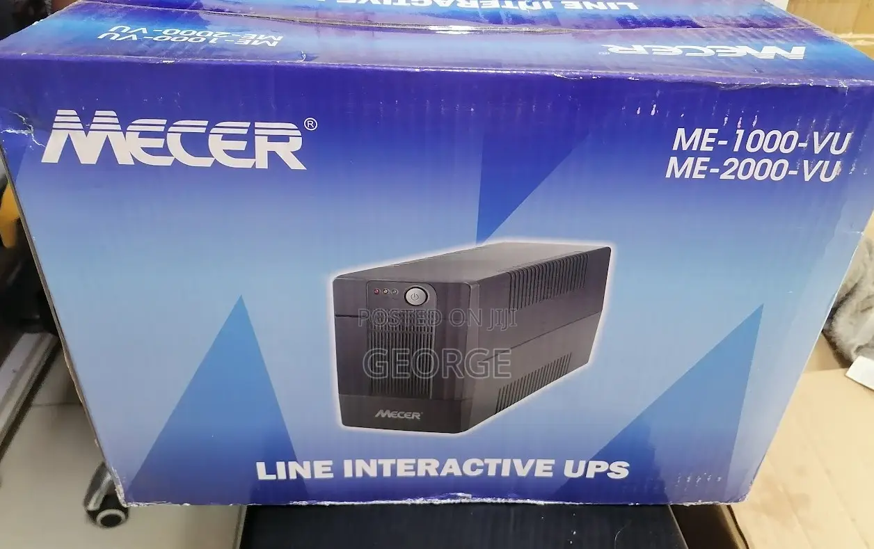 1000va Mecer Back Up Line Interactive Ups With~ 4 Ports
