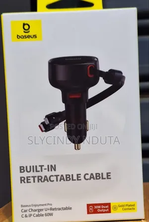 Baseus Enjoyment Pro Car Charger U+Retractable Type C Cable